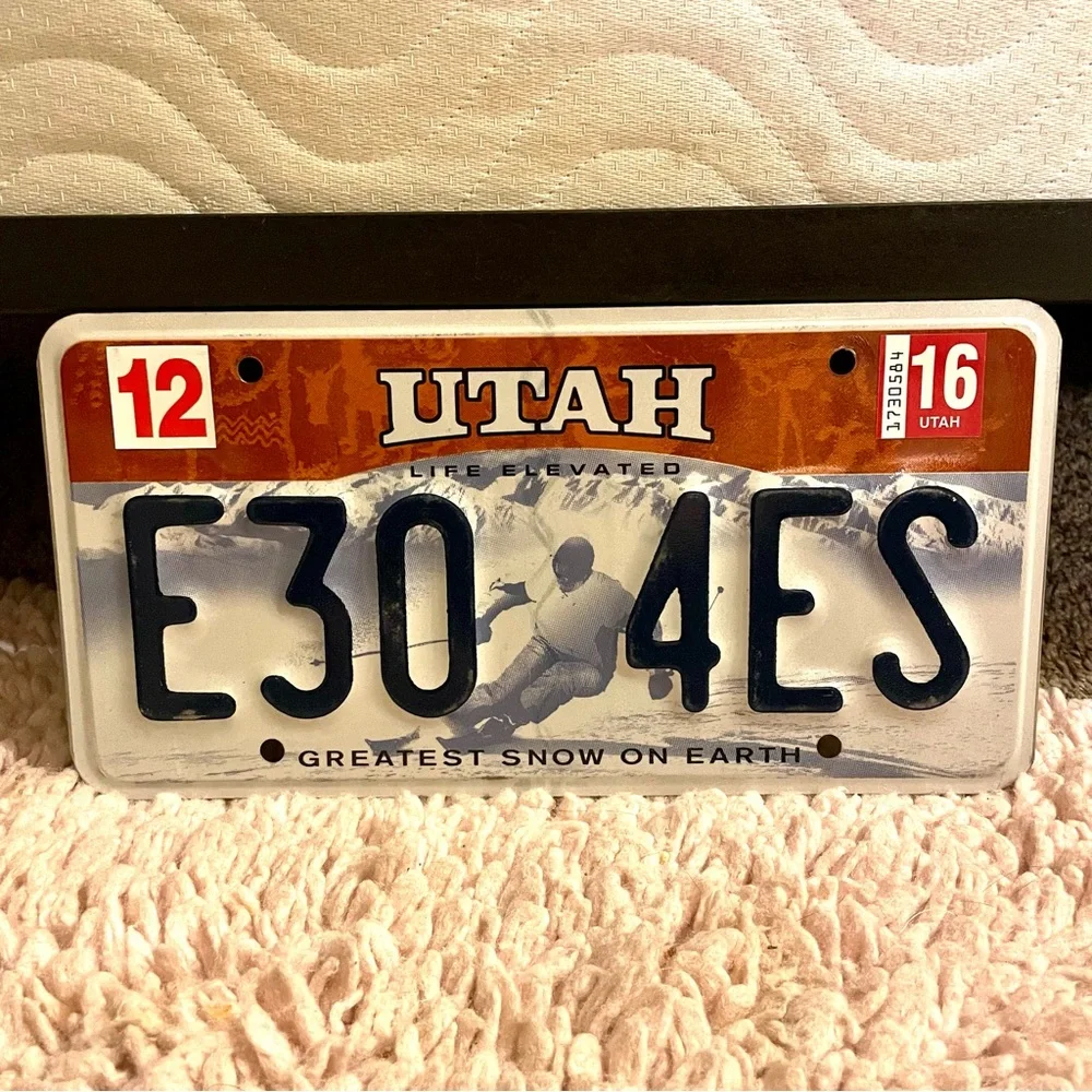 Utah Greatest Snow On Earth License Plate